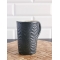 Kubek ceramiczny , czarny, paprotka 380ml
